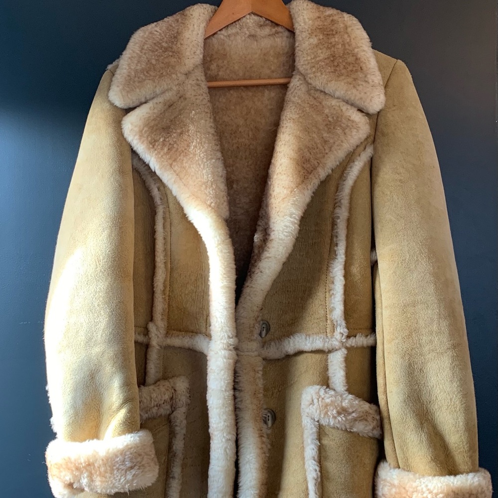 Light brown shearling jacket